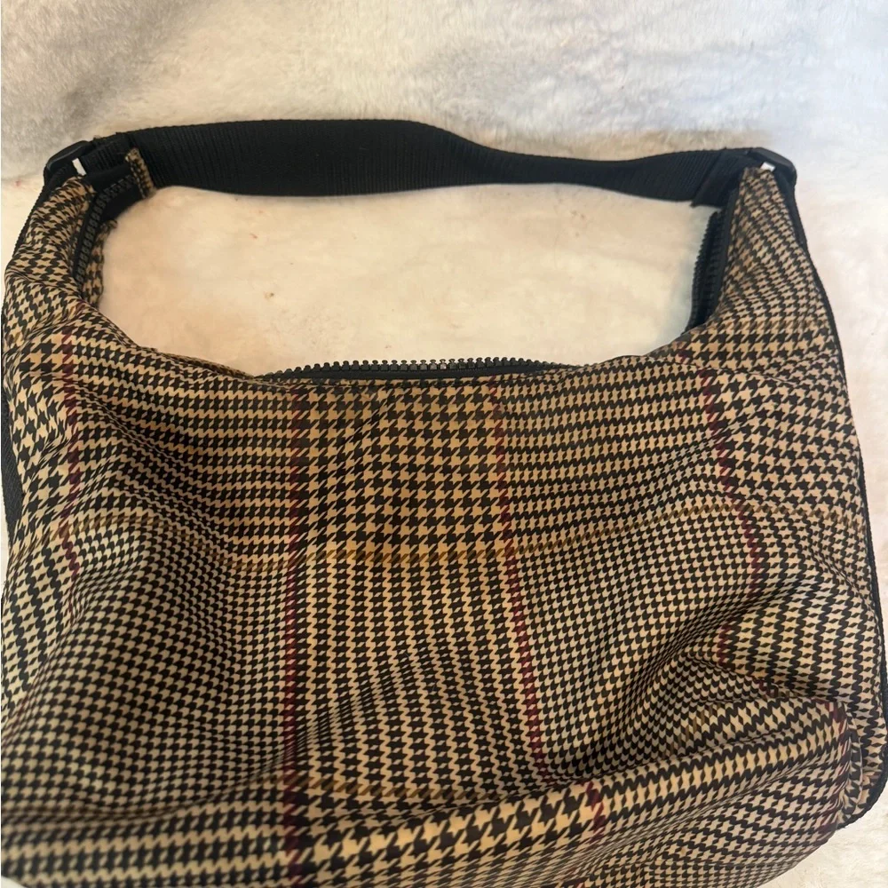 Ralph Lauren Houndstooth Hobo Shoulder Bag